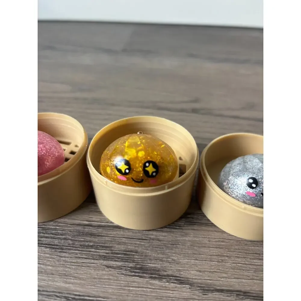 New Glitter Bao Buns TRIPLE Glitter with Original Packaging Squishy Toys